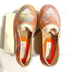 STELLA MCCARTNEY Authentic Kids Espadrilles Ice Cream Orange Camo Accent